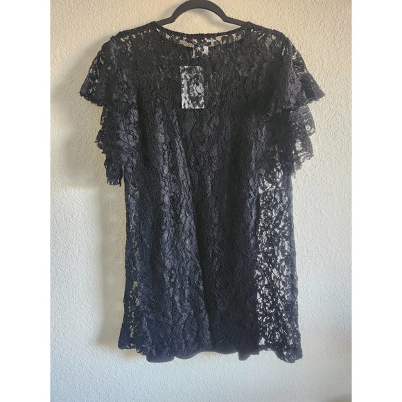 Nwt Cklass Lace Floral Embordered Mini Dress M - Picture 3 of 9